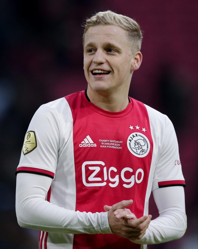 Ajax midfielder Donny van de Beek is a summer transfer target for both Real Madrid and Manchester United