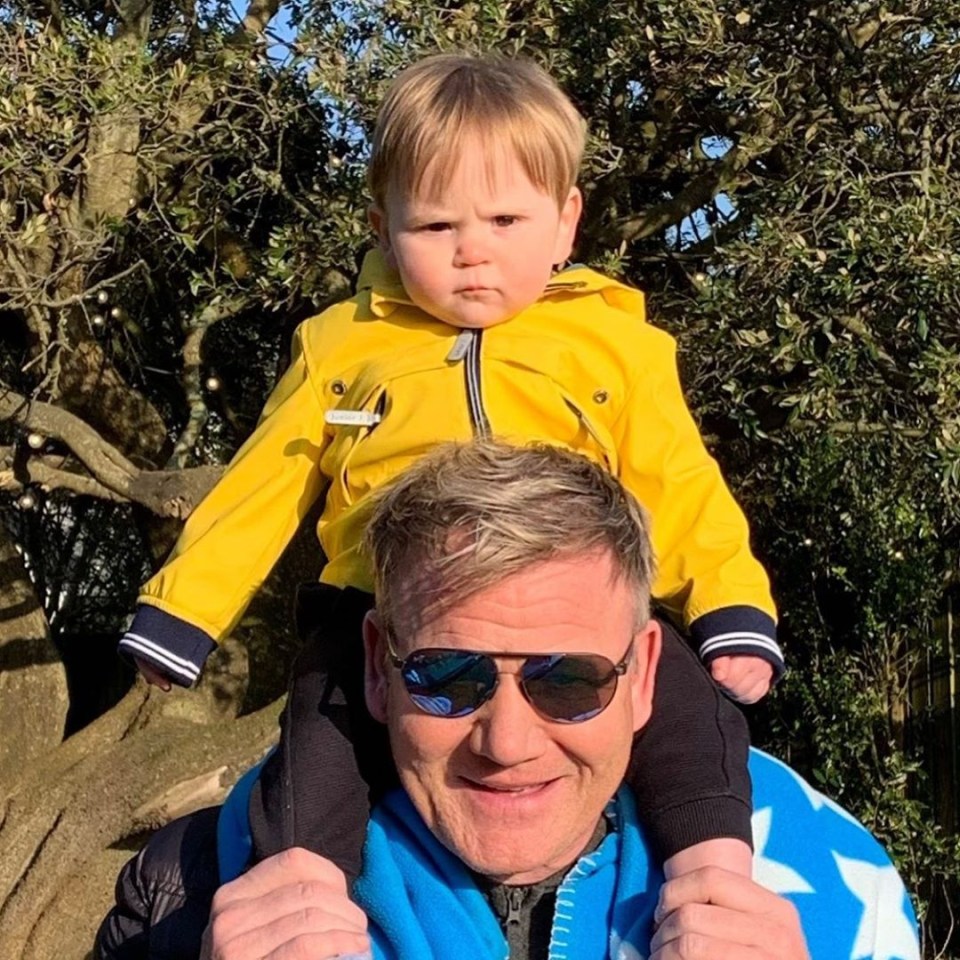  Gordon shared an adorable video of himself playing with son Oscar