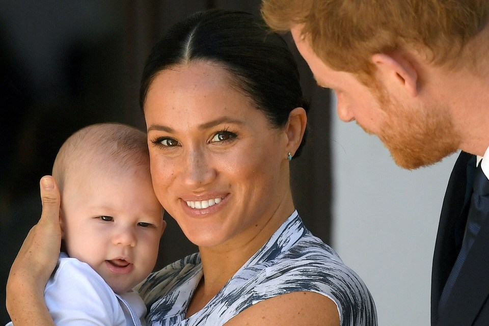 Prince Harry and Meghan with their baby son Archie  