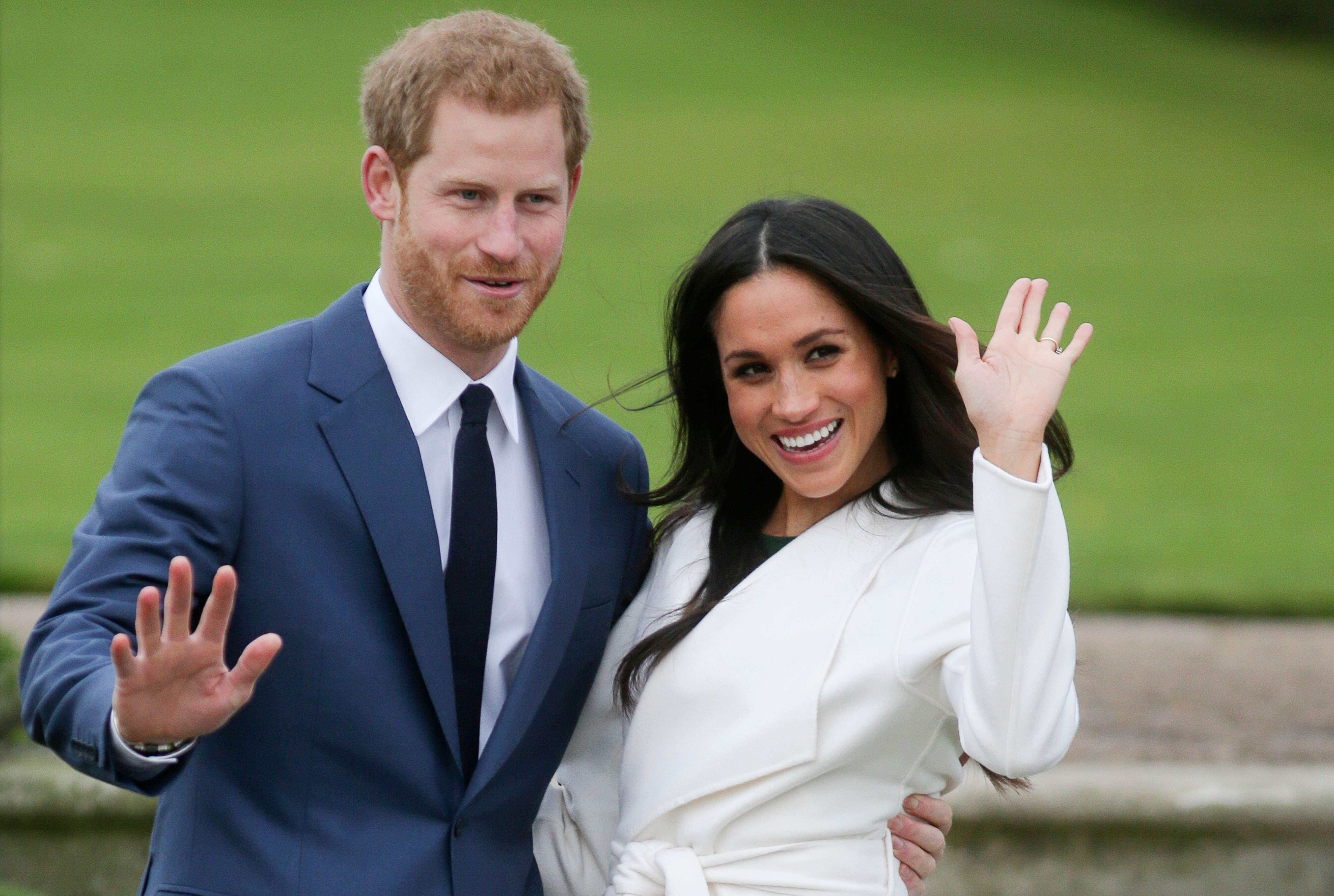 Meghan Markle and Prince Harry, pictured here as they announced their engagement, discussed Megxit before they got married it has been claimed