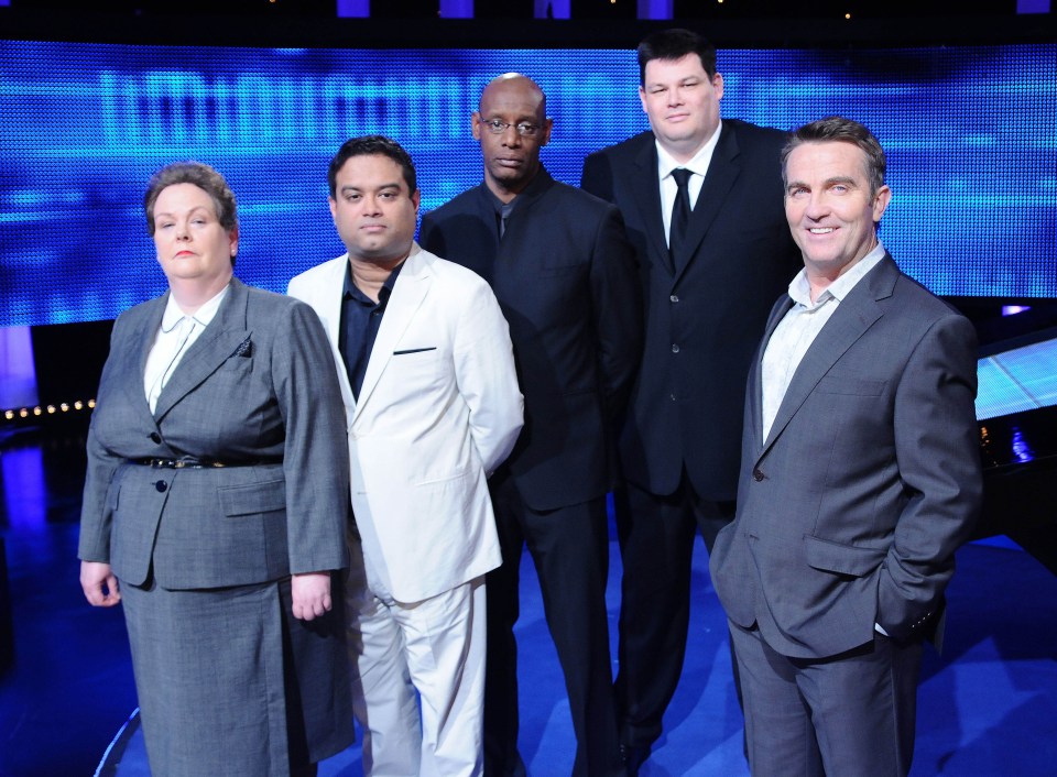  Shaun Wallace with the other Chasers and host Bradley Walsh