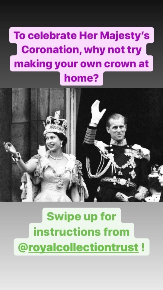 The royal family also included a guide to making your own crown at home