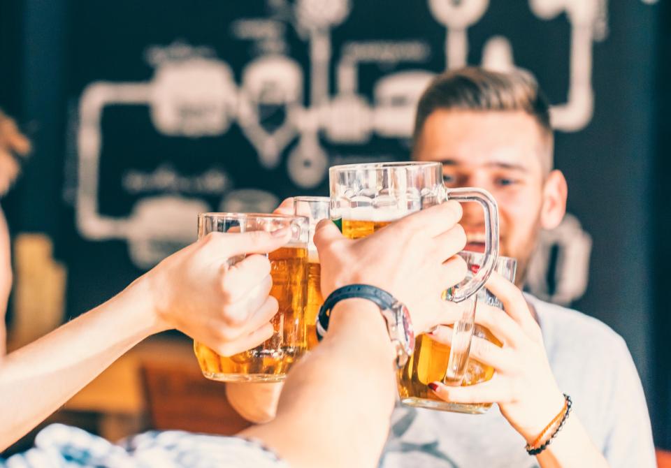 Popular drinks such as beer and cider can lead to bloating, stick to the spirits