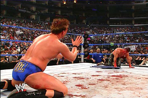 Spilling blood on the mat accidentally or on purpose will cost part of a wrestlers’ pay cheque