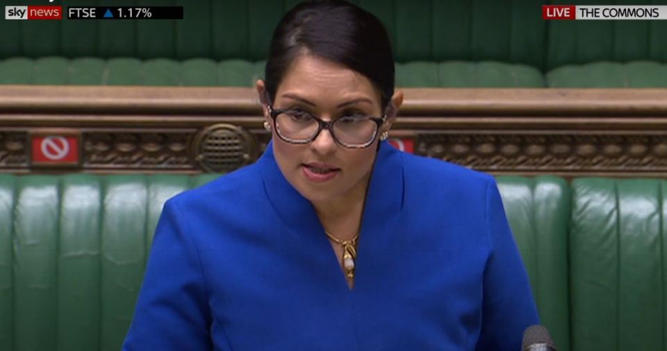 Priti Patel has stuck to her guns about bringing in a quarantine for international travellers - good