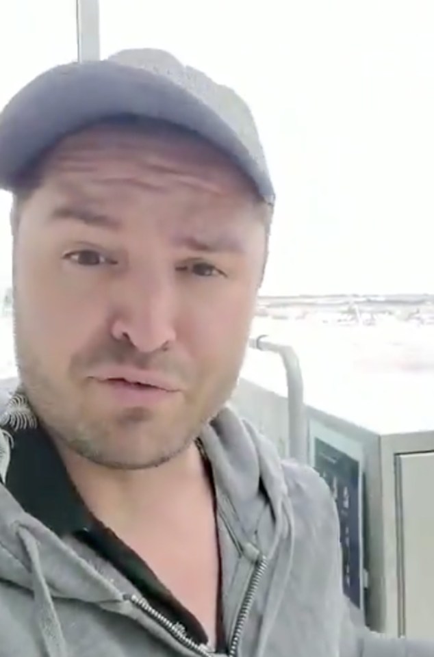 James Higgins shared a video online after saying he was blocked from boarding a flight because he wasn't wearing a mask