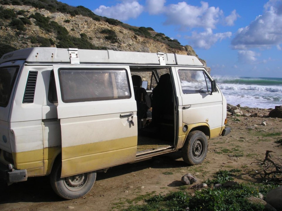 The suspect was living in this campervan in Portugal