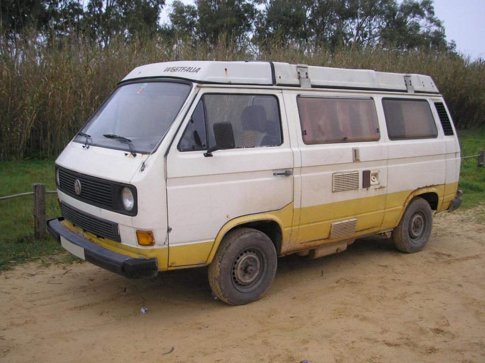 The camper van the drifter used while living in Portugal