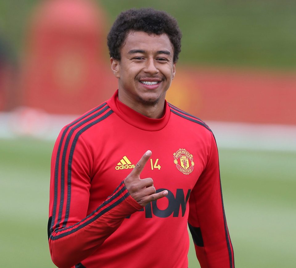  Jesse Lingard looks in good spirits after returning to Manchester United training