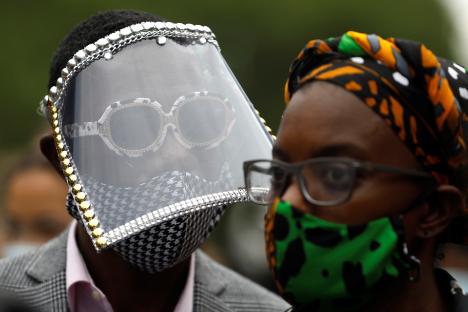 Face-covering measures such as shields and home-made masks can help prevent the spread of Covid-19