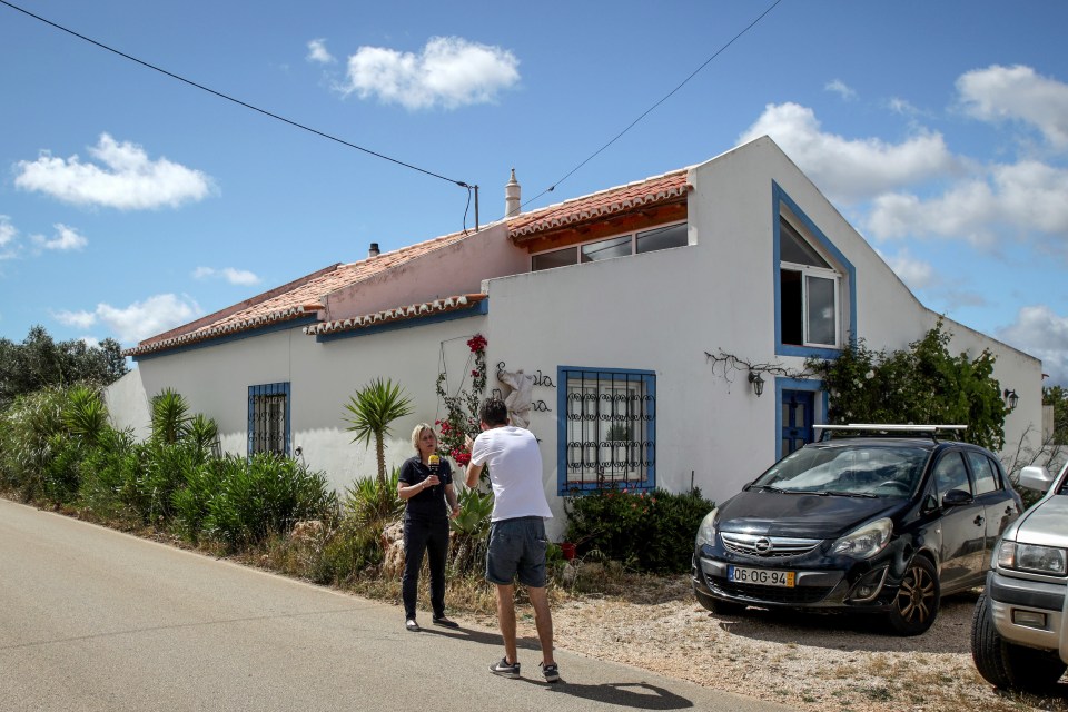 The suspect's old house in the Portuguese resort of Lagos