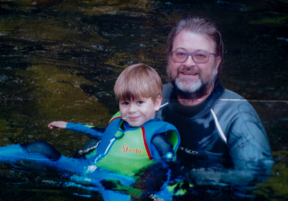  Derek and Billy swimming together