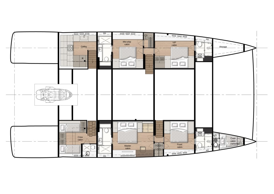  The plans for the 80 Sunreef Power catamaran