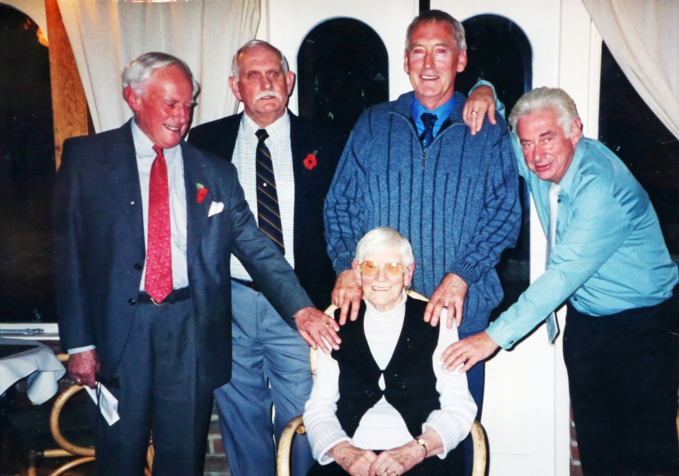 From the left: Brothers Philip, Brian, Charles and Tony at their mum's 90th birthday bash