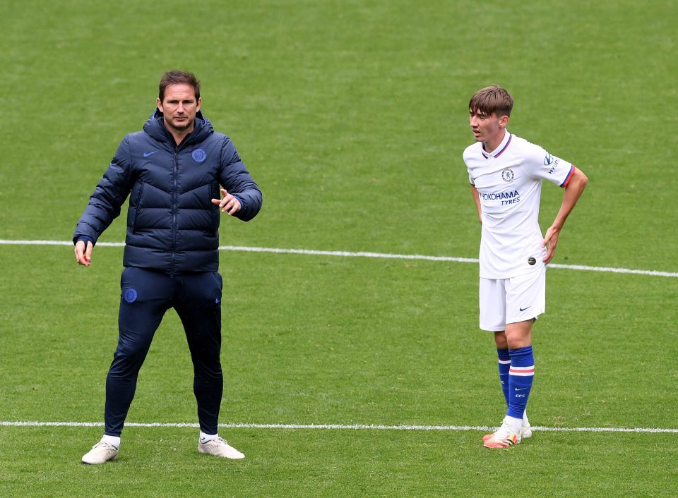  Frank Lampard, alongside teenage prodigal Billy Gilmour, officiated the match with his coaching staff