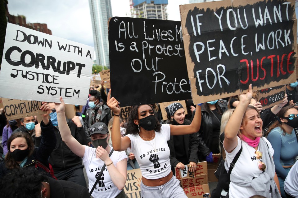  The march in London is one of a number taking place across the UK