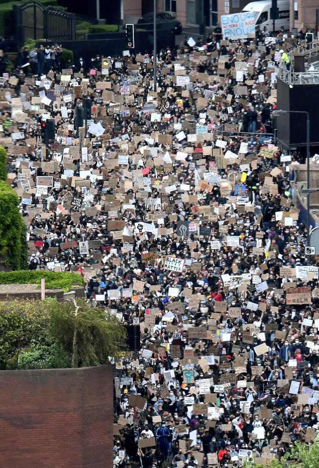  The protesters are making their way to Whitehall