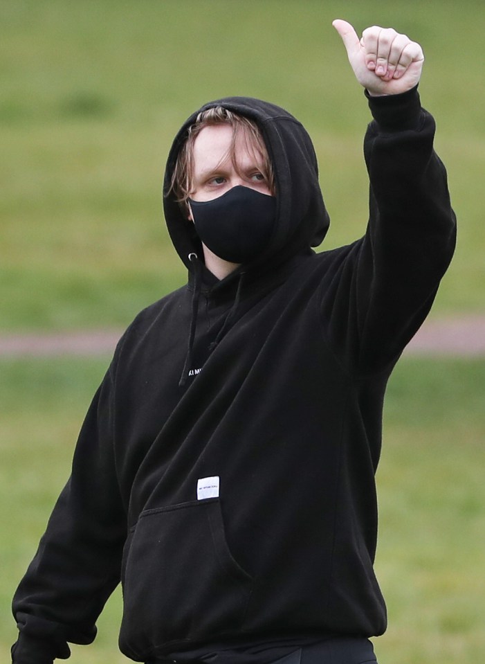  Lewis Capaldi at a protest in Edinburgh on Sunday