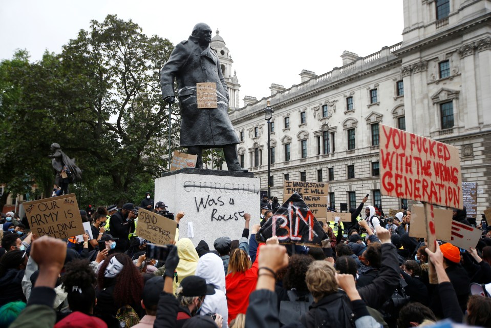  Labour activists have supported the desecration of Winston Churchill’s statue