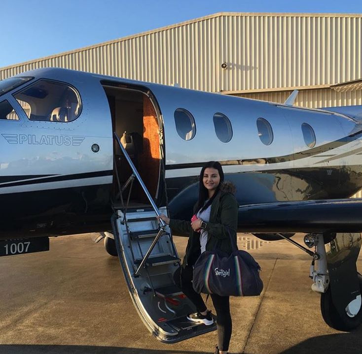  She now enjoys a jet-setting lifestyle