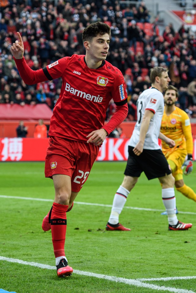  Kai Havertz has scored 16 goals for Bayer Leverkusen this year