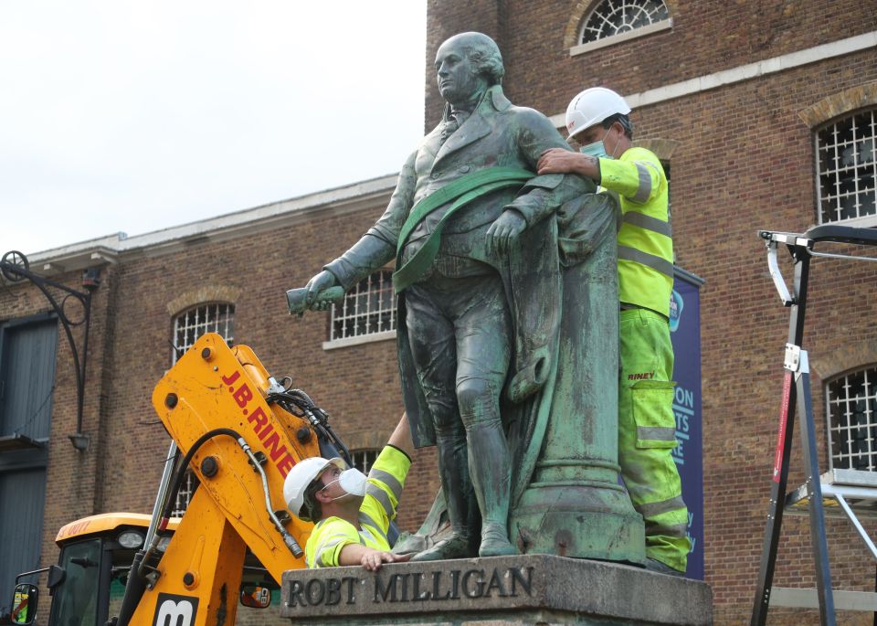  The monument was removed following a petition