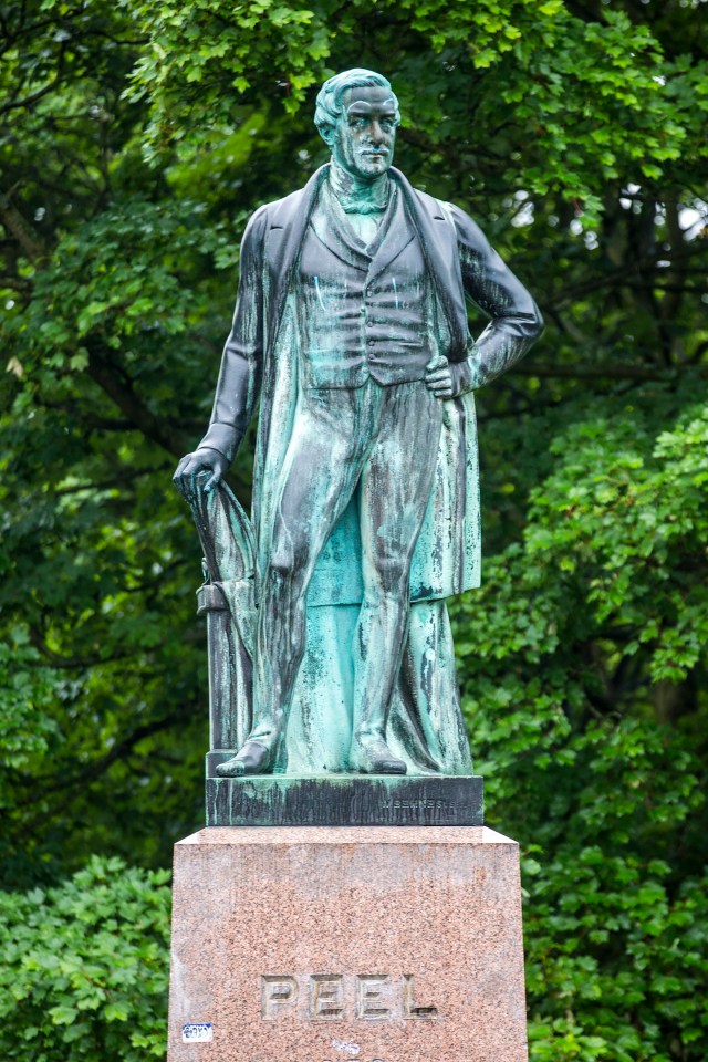  A statue of Sir Robert Peel protesters want taken down