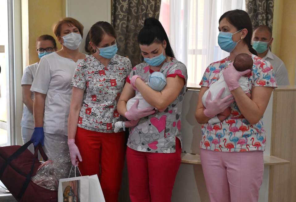 The babies were cared for by medical staff throughout the lockdown