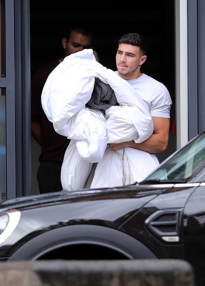  Tommy was seen carrying bedding