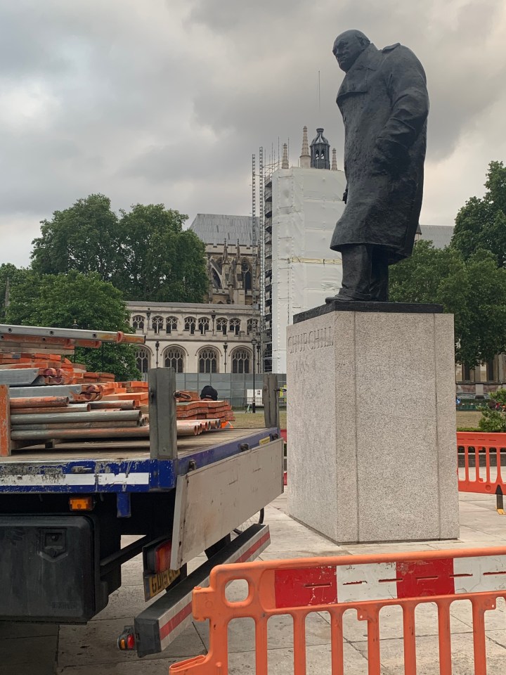 Football hooligans have vowed to protect the statue and the Cenotaph