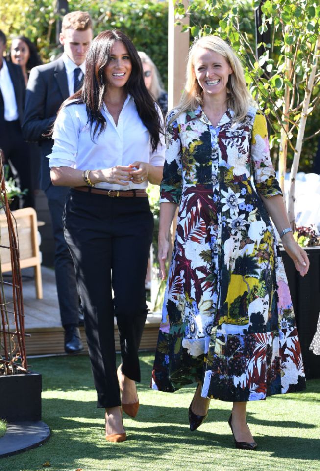 Meghan pictured at the launch of the Smart Set capsule clothing collection