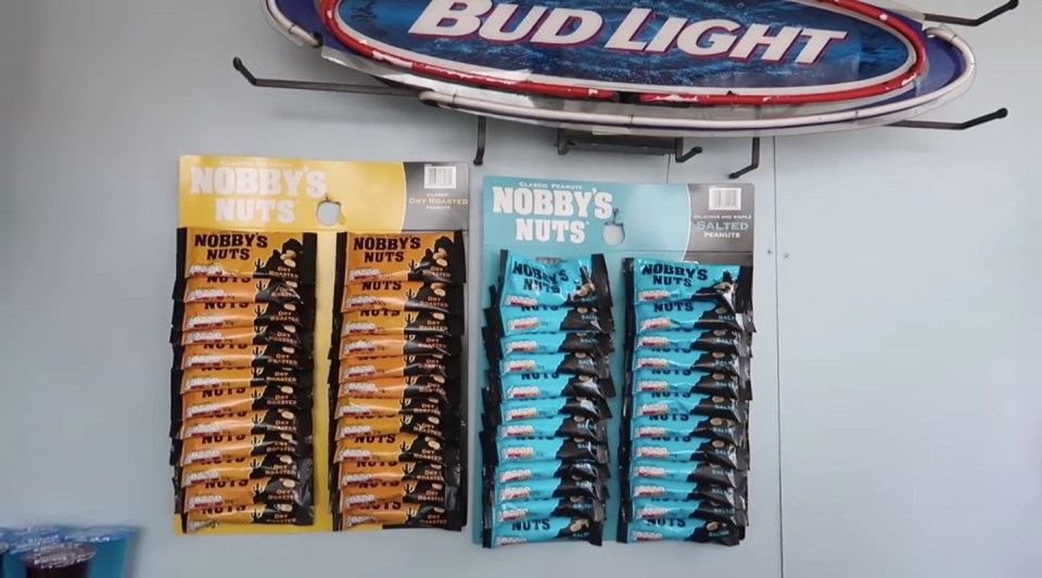 It even has bar snacks in the form of Nobby's nuts