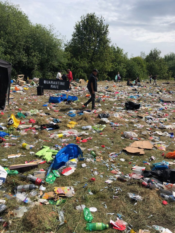  The aftermath of an illegal rave in Failsworth, Manchester