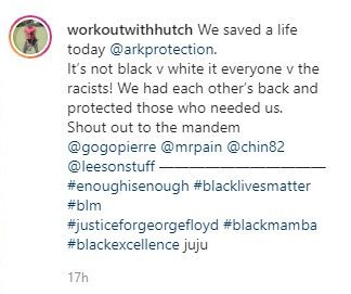  Patrick shared a post about the protests on Instagram