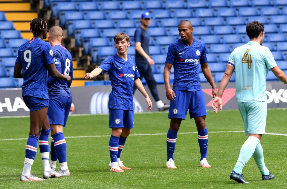  Teen prodigy Billy Gilmour (centre) also scored twice for the Blues as they won for the second time in a week