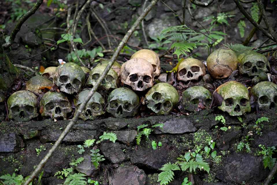 Corpses are left to rot in open air cemeteries as part of an ancient ritual