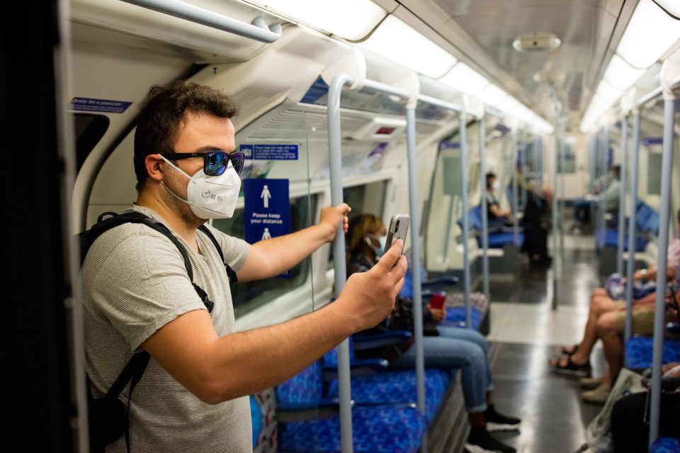 Face coverings are compulsory on public transport including trains, buses, trams, ferries and aircraft