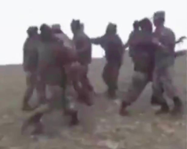 Pictures allegedly showing a clash along the border between Indian and Chinese troops