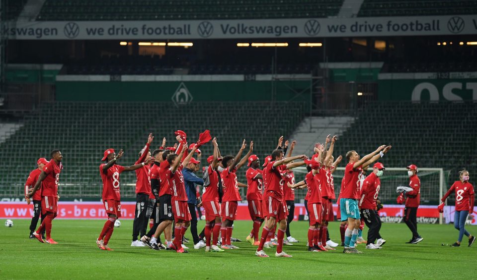  Bayern Munich won an EIGHTH consecutive title after beating Werder Bremen - then celebrated in front of an empty stadium