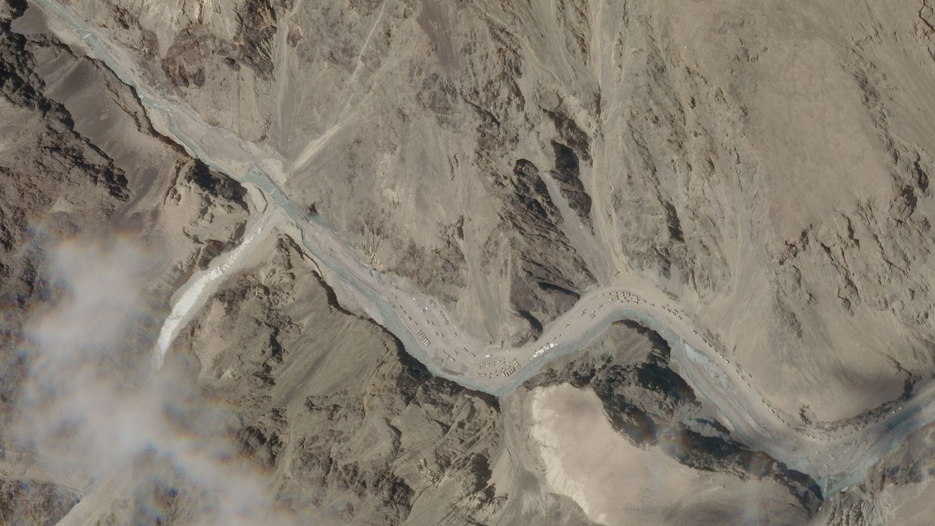 Satellite images show the disputed Galwan Valley