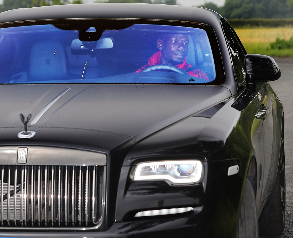  The Man Utd star driving his car on a previous occasion into training