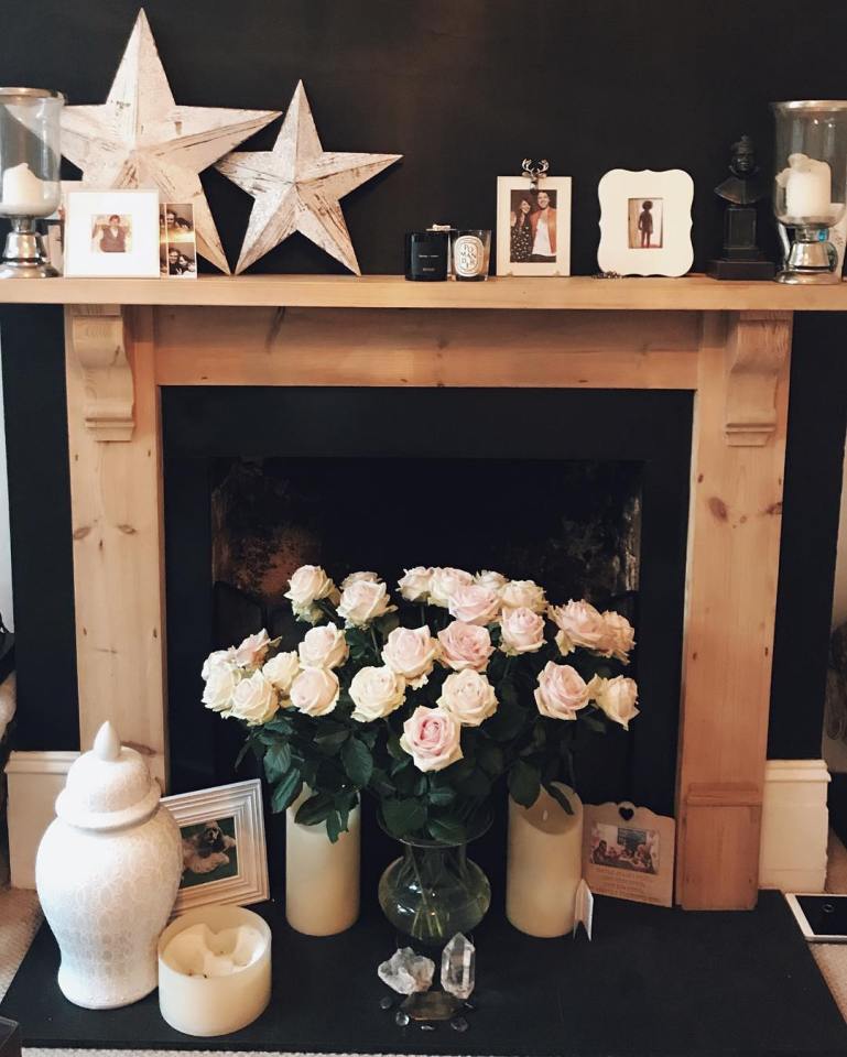  The front room has a stunning fireplace