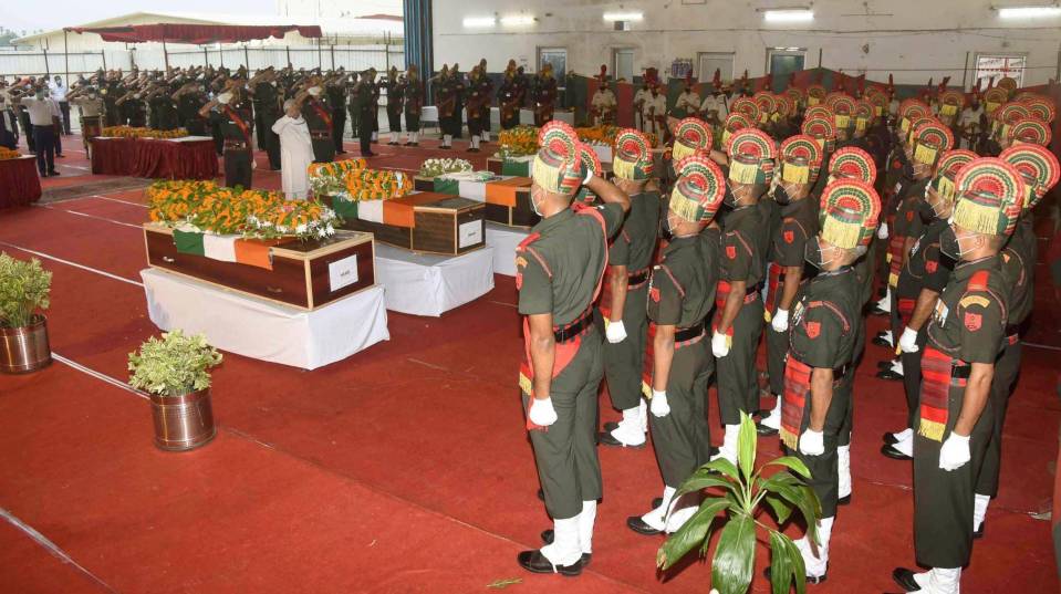 Funerals are held in Patna for some of the Indian troops who died in the fighting in the Galwan Valley