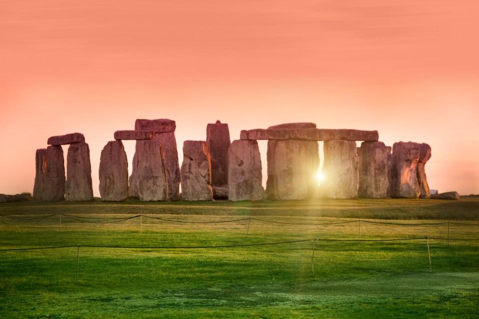 Sunset at the Stonehenge, Wiltshire