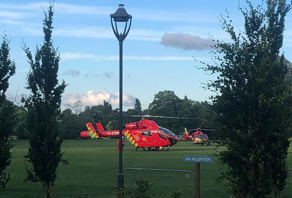  At least two air ambulances attended the scene