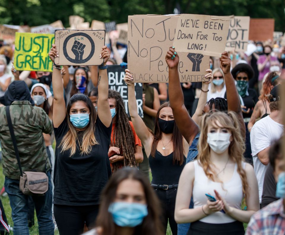 Black Lives Matter protestors in Leeds