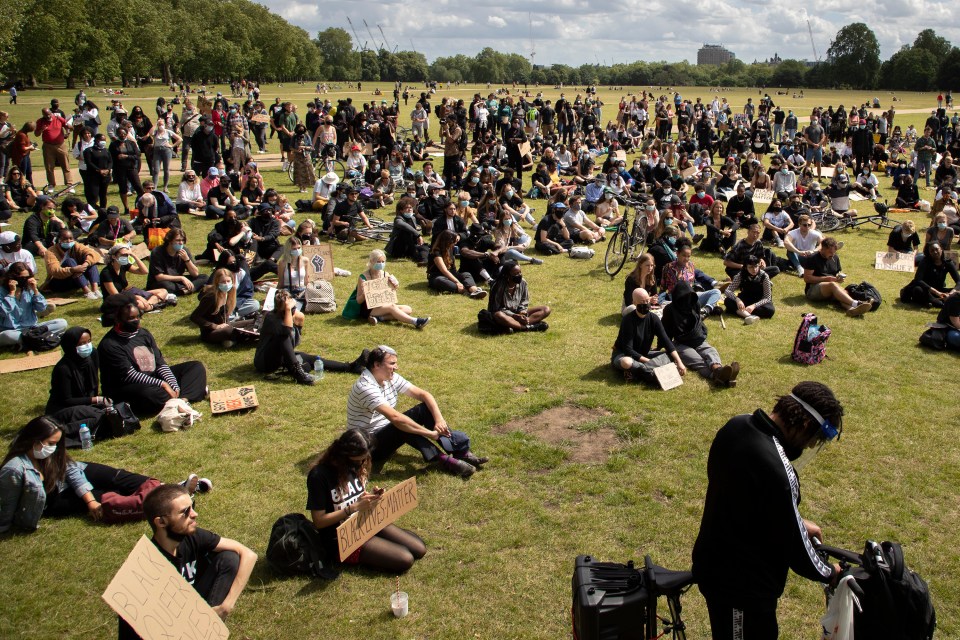 Black Lives Matter Protest in Hyde Park, London