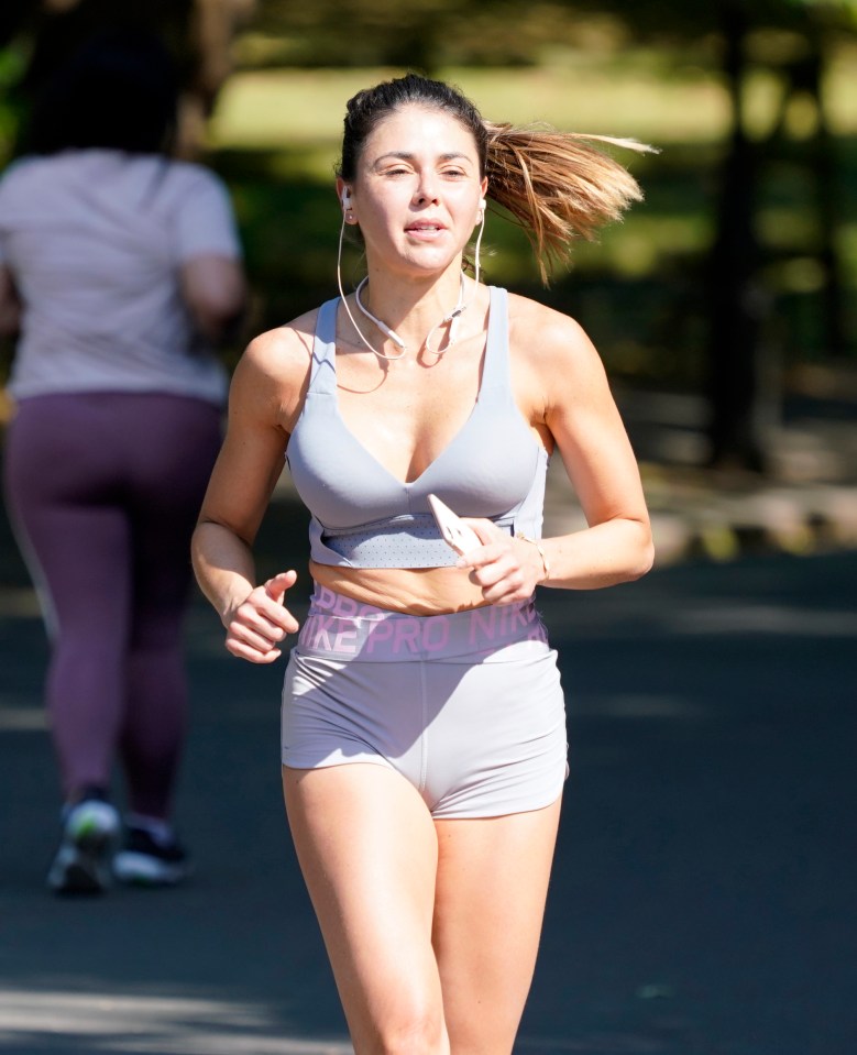 Battersea Park in London was a popular spot for exercising as the sun shined on Tuesday