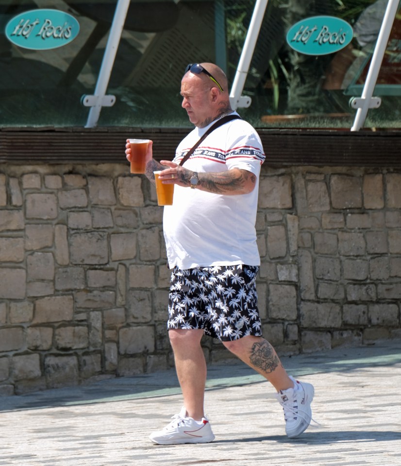 Some Brits cooled down with a pint of beer