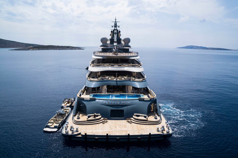 The superyacht Flying Fox is 450ft long